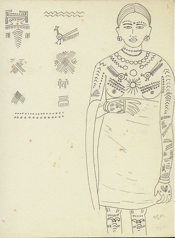 Tattoos of a Tribal Woman