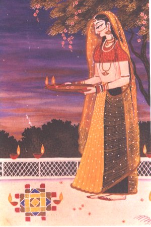 Deepavali - from a North Indian Painting