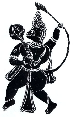 Hanuman in Kavi Art 