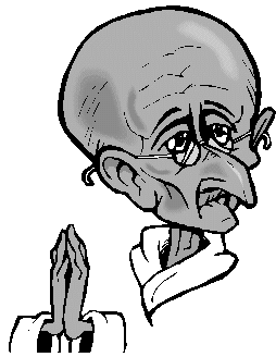 A Caricature of Gandhi