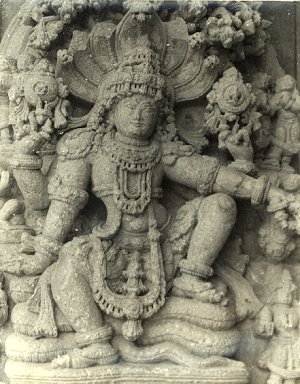 Deity  Vishnu in a Hoysala Sculpture