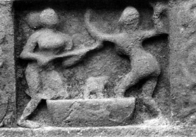 Medieval Sculpture Depicting Holi 