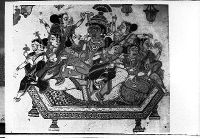 A photo copy of a Deccan school of painting