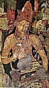 Bodhisatva with a Lotus in Hand<br>From a Cave Painting in Ajanta