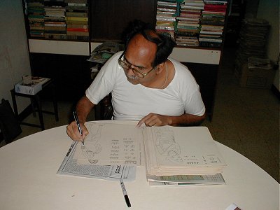 Kamat Fair-copying a Sketch