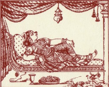 Reclining Woman on a Luxurious Sofa