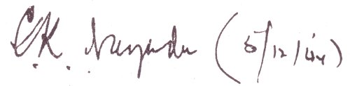 Autograph of C.K. Nayudu