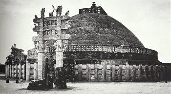 A Stupa of Sanchi Showing the Decorated Entrance