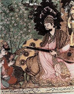 Adil Shah II playing tamboor