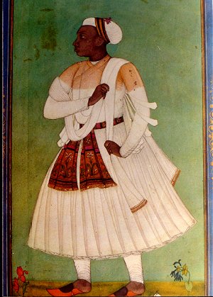 African Eunuch -- Dakhani miniature painting
