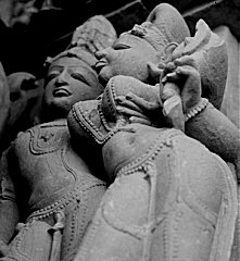 Lovers, sculpture from a Khajuraho temple