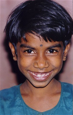 Smiling Girl on the Streets of Bangalore