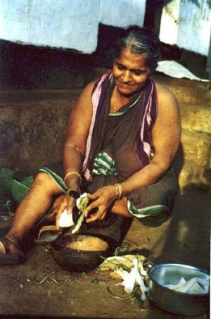 Konkani Woman at Work