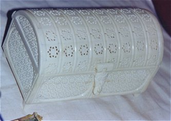Jewelry Box Carved Out of Ivory