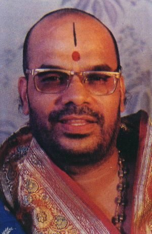 Swamiji in a festive attire