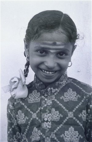 Veerashaiva Girl with Ash on Forehead