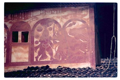 Kavi Mural on Temple Roof 