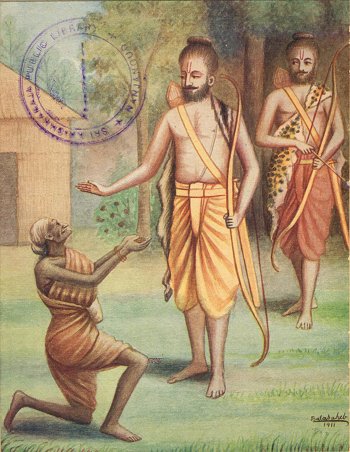 Shabari Offers Berries to Rama