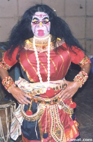 Man Dressed as the Mythological Character of Shurpanakhi