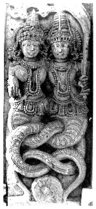 Naga-Nagini from Belur Sculpture