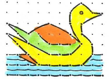 Duck in a Rangoli Design