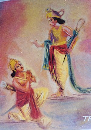 Krishna Counsels Arjuna