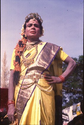Folk Artist Dressed in a Sari