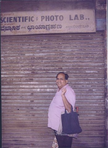 Kamat in Front of his Scientific Photo Lab.