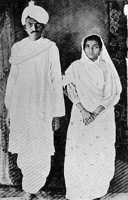 Young Gandhi with Wife Kasturba