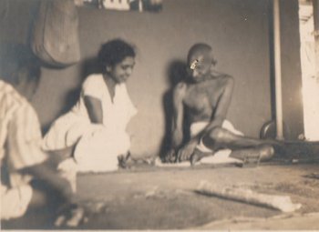 Gandhi with a Lady Companion