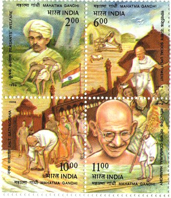 Stamp of Gandhi`s Achievements
