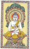 Lord Buddha in a Orissan Pata Painting