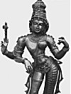 A Spectacular Mixed Metal Sculpture of Ardhanarishwara