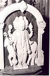Icon of Dattatreya Carved in Sandalewood