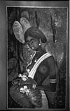 Rudra kumar's Jha's painting of a young tribal woman, appeared on the cover page kamat's kamat travelogue 