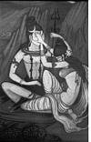 Rk jha's painting, dalliance of Shiva parvati