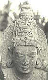 Carved head of a Dwarapalaka (doorman)