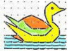 Duck in a Rangoli Pattern