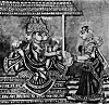 Lord Brahma and Adhiti - 19th Century Illustration