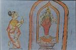 Krishna-Parijata Watercolor Pictures