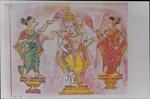 Krishna-Parijata Watercolor Pictures