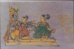 Krishna-Parijata Watercolor Pictures