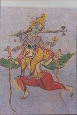 Krishna-Parijata Watercolor Pictures