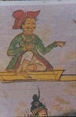 Krishna-Parijata Watercolor Pictures