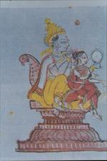 Krishna-Parijata Watercolor Pictures