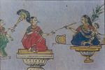 Krishna-Parijata Watercolor Pictures