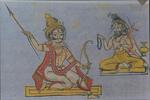 Krishna-Parijata Watercolor Pictures