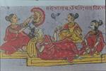 Krishna-Parijata Watercolor Pictures