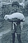 A Santali Girl and Her Pet